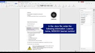 How to complete NEBOSH GIC1 Mock up Exam on Learning Management System (LMS)