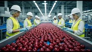 How Millions of Cherries Are Processed Daily! (Satisfying Factory Process) | How HQ