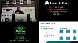 DEF CON 33 Разведывательный полигон &mdash; Внутри тени: отслеживание групп RaaS и киберугроз &mdash; Джон Ди...