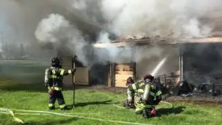 Barn fire on Occidental Road in Santa Rosa