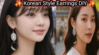 DIY Elegant Earrings at Home | Korean Style Handmade Earrings | Live Craft Tutorial@MaffDIYZone