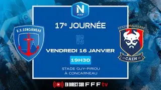 J17 I US Concarneau vs SM Caen en direct (19H15) I National FFF 2025-2026