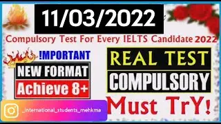 11 March 2022   IELTS LISTENING PRACTICE TEST   WITH ANSWERS   Real Test   Score 8