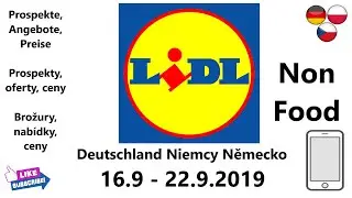 16.9-22.9.2019 Non Food Lidl Deutschland Niemcy Německo Prospekt Ceny Preise Promo Angebote Oferty