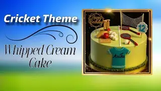 Cricket & Badminton Theme Cake | Whipped Cream Cake Tutorial | Sports Cake | Vanilla Chocolate Cake