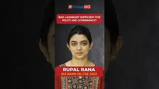 Was Laxmikanth Sufficient For Polity and Governance? | Rupal Rana IAS Rank 26 #shorts #polity