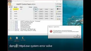 xampp httpd exe system error solve || code lander