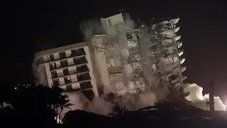 Floride : ce qui restait de l'immeuble effondré le 24 juin a été détruit