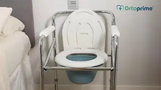 Sedia WC Portatile con Secchio | Altezza Regolabile e Pieghevole