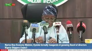 Marine Blue Economy Minister don Inaugurate di govuning Board of directors Naija Shippers Council