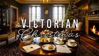 Victorian Christmas Ambience | Cozy Fireplace & Gentle Crackling | Period Drama Mood