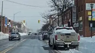 Driving around Alliston, Ontario. Feb 17, 2025.