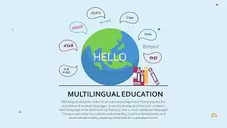 Multilingual Education Animated PPT Template