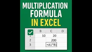 How To Use Multiplication Formula in Excel|Excel Tutorial