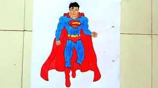 DRAWING OF SUPERMAN //How to draw Superman step by step//🦸&zwj;♂️🦸&zwj;♂️