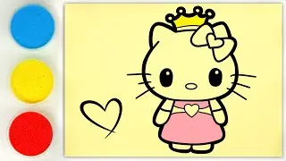 Sand painting Hello Kitty princess