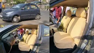 Tata Indica Vista  Latest Summer  Cotton  Towel Covers  Installation  @Tushargurujiibhopal  6268777684