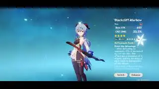 Ganyu C0 AR 55I Blackcliff Warbow Vs Amos Bow Damage Comparison.