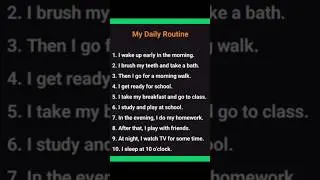 my daily life essay || essay on my daily life || 10 lines on my daily routine || My daily life ||