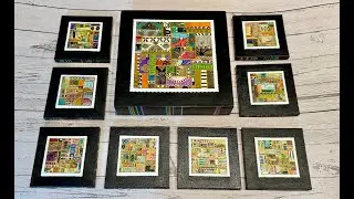 Gel Print Art Ep  32: Final Steps to Finishing Miniature Gel Print Collage Art Pieces