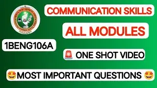 One Shot 🔥 Все модули | Коммуникативные навыки, 1-й семестр | 1BENG106 Важные вопросы с ответами VTU