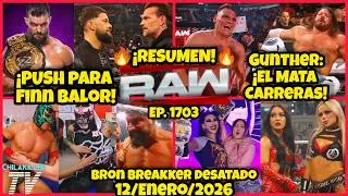 PUSH FOR FINN BALOR! | WWE RAW | January 12, 2026 | SUMMARY AND RESULTS