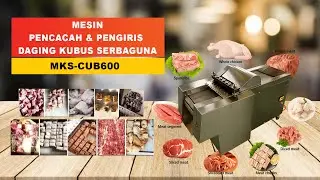 Potong Daging Sekelas Pabrik Besar! 🔥 Mesin Pencacah & Pengiris Daging Kubus MKS-CUB600 &ndash; Maksindo