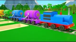 Wheels On the Bus song - Baby Shark - Giant wheels on jumping trucks - Baby Nursery Rhymes