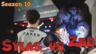 Faker - Sylas 6/6/3 vs Zed Mid - Patch 10.1 LoL Season 10 KR Ranked | League of Legends Replays