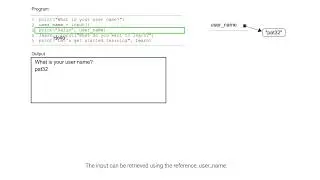 Displaying output to the user; ch 1, video 3