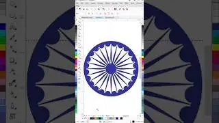 How to make a logo like Ashoka Chakra in CorelDRAW | Graphic Design #logo #logodesign #designer
