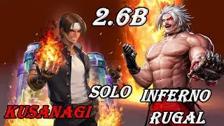 「KOF ALL STAR」 Guild raid Inferno Rugal 3A Kusanagi Solo 2.6B