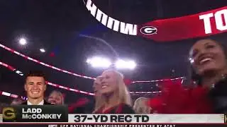 Stetson Bennett 37 Yard Touchdown Pass to Ladd McConkey | TCU vs Georgia |2023 National Championship