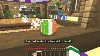 Ball Toss Minigame! at the Crab Cove Carnival, FREE Minecraft Map Summer 2021