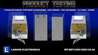 1-Phase Buck/Boost Step-Down Transformer - 240V Primary - 220V Secondary - 34.4 Amps - 50/60Hz