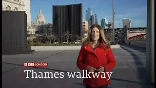 Thames public space opens on sewer building site in London (UK) 14/Jan/2026
