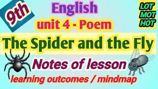 The spider and the fly lessonplan notes of lesson 9th English unit4 poem