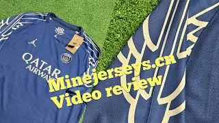 Minejerseys.cn video unboxing Jordan X PSG 2024/2025 4th wings jersey