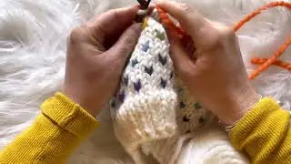 Rainbow Fair isle knitting session