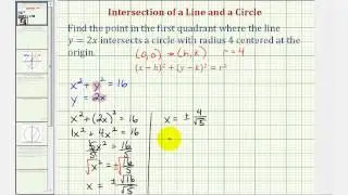Ex 1: Find a Point of Intersection of a Line and a Circle