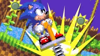 Sonic Hack - Sonic On A Pogo-Stick in Green Hill Zone