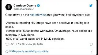 Tweets about the Corona virus - March 16. 2020