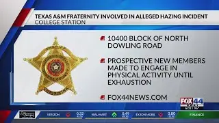 Texas A&M fraternity involved in reported hazing incident