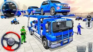 US Police Car Transporter Driving Simulator - Police Cop Trailer Truck Driver 3D - Android GamePlay