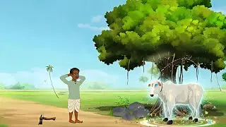 जादुई गाय और गरीब किसान रामू ☺️| magical cow or poor ramu || cartoon  | hindi khani | moral story 