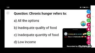 Chronic hunger refers to :-