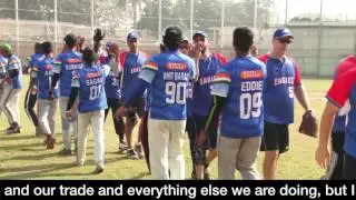 Ambassador Richard Verma plays softball