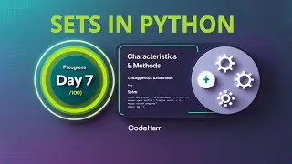 Python Sets | Day 7 | 100 Days of Python #python #100daysofcode #sets