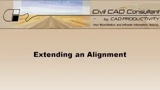 InRoads Tutorial: Extending an Alignment