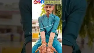 #Groom mehndi #mehndi  #dulhamehndi #mehendi #mhendidesign  #easybridalmehndi #viralmehndi #henna